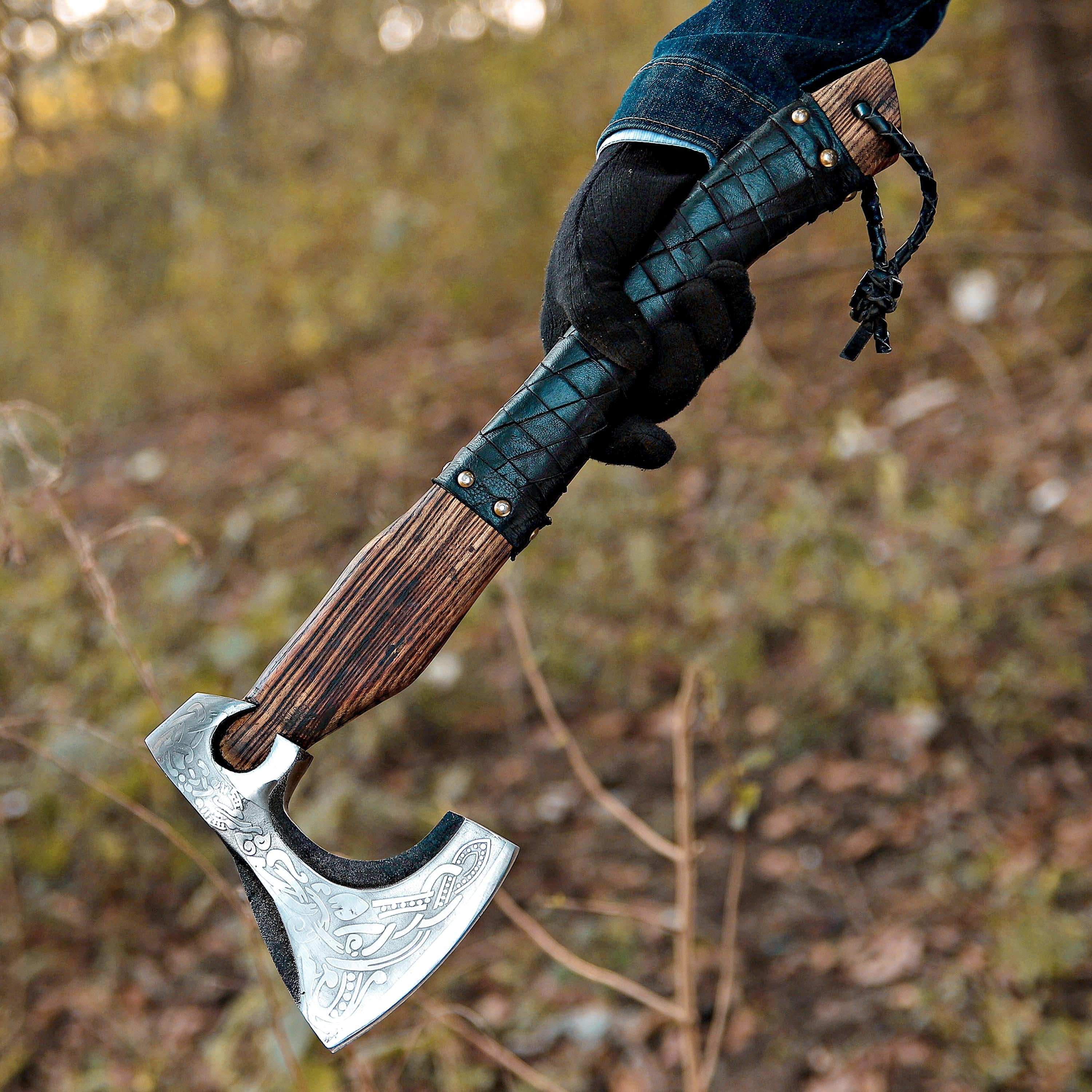 Handmade Viking Axe With Pakka Wood Handle, Battle Axe, Bronze Axes, Christmas Gift Box, Throwing Axe, Custom Axe, Gift For Him
