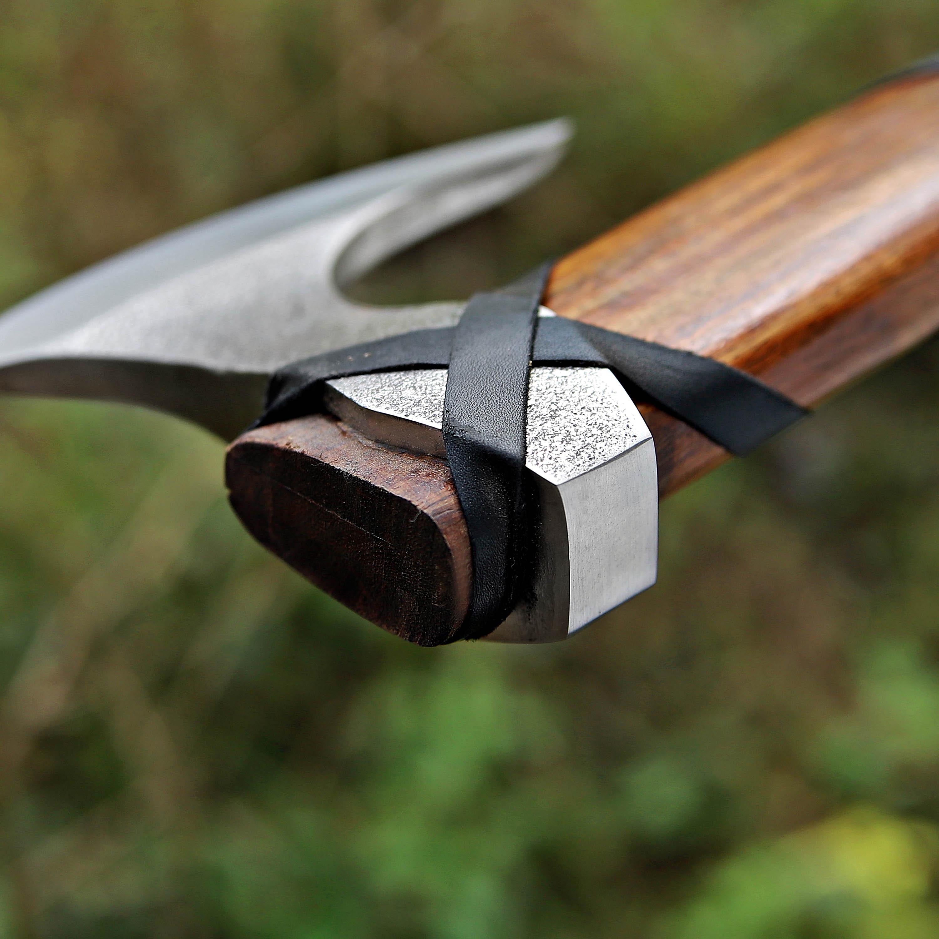 Aesthetic Handmade Viking Axe Pakka Wood Handle Engraved Camping Axe Throwing Axe Hunting Axe Battle Axe Custom Axe Christmas Gift Box