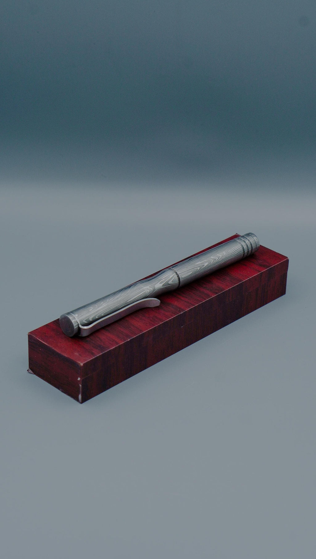Exquisite Handmade Damascus Steel Ballpoint Pen, Hand Forged Steel Ballpoint With Pocket Clipper, Best Employee Gift, Graduation gift