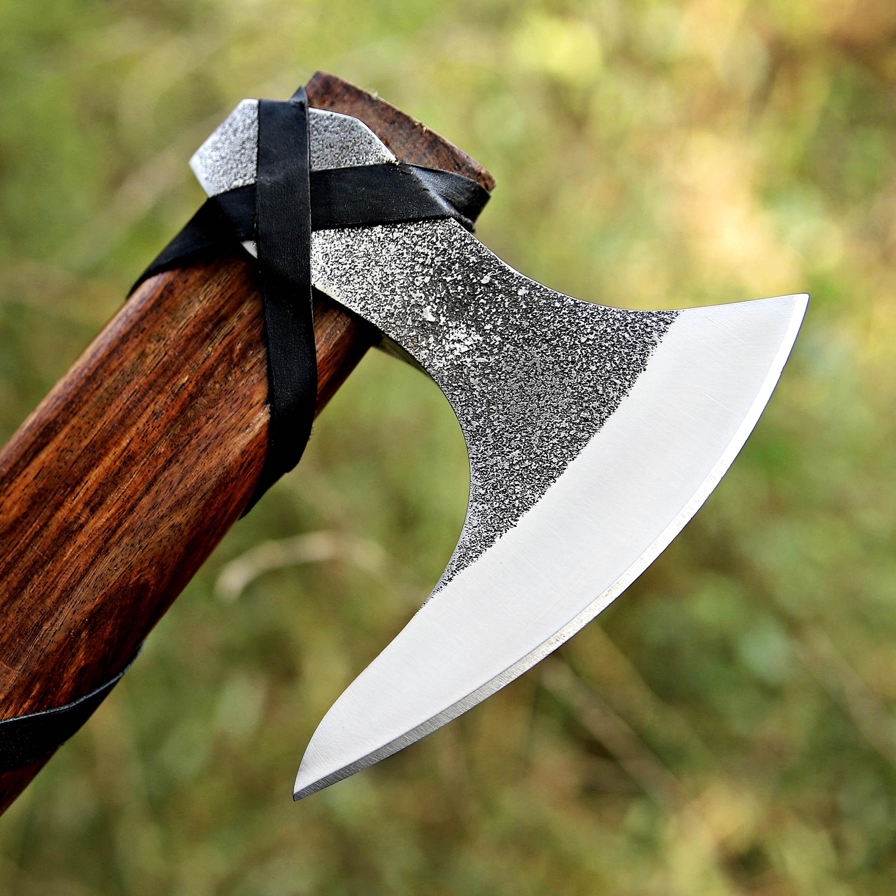 Aesthetic Handmade Viking Axe Pakka Wood Handle Engraved Camping Axe Throwing Axe Hunting Axe Battle Axe Custom Axe Christmas Gift Box