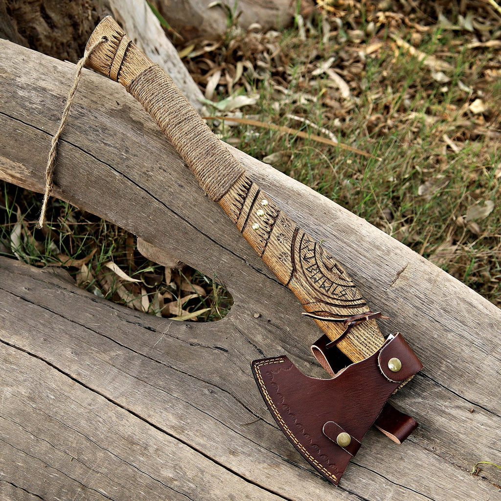 Vintage Handmade Viking Axe With Pakka Wood Handle Battle Axe Throwing Axe Custom Axe Bronze Axes Christmas Gift Box Gift For Him