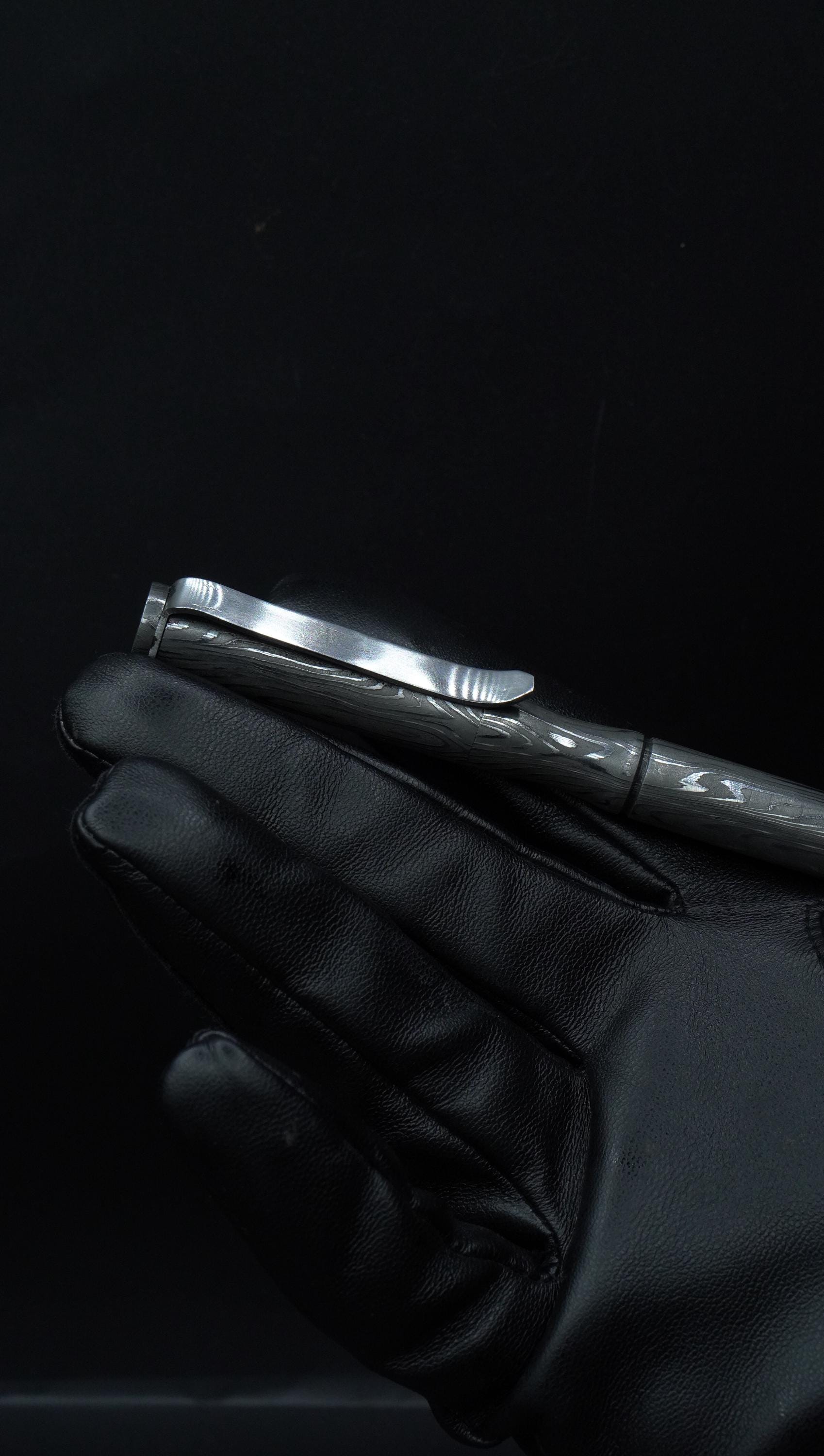 Exquisite Handmade Damascus Steel Ballpoint Pen, Hand Forged Steel Ballpoint With Pocket Clipper, Best Employee Gift, Graduation gift