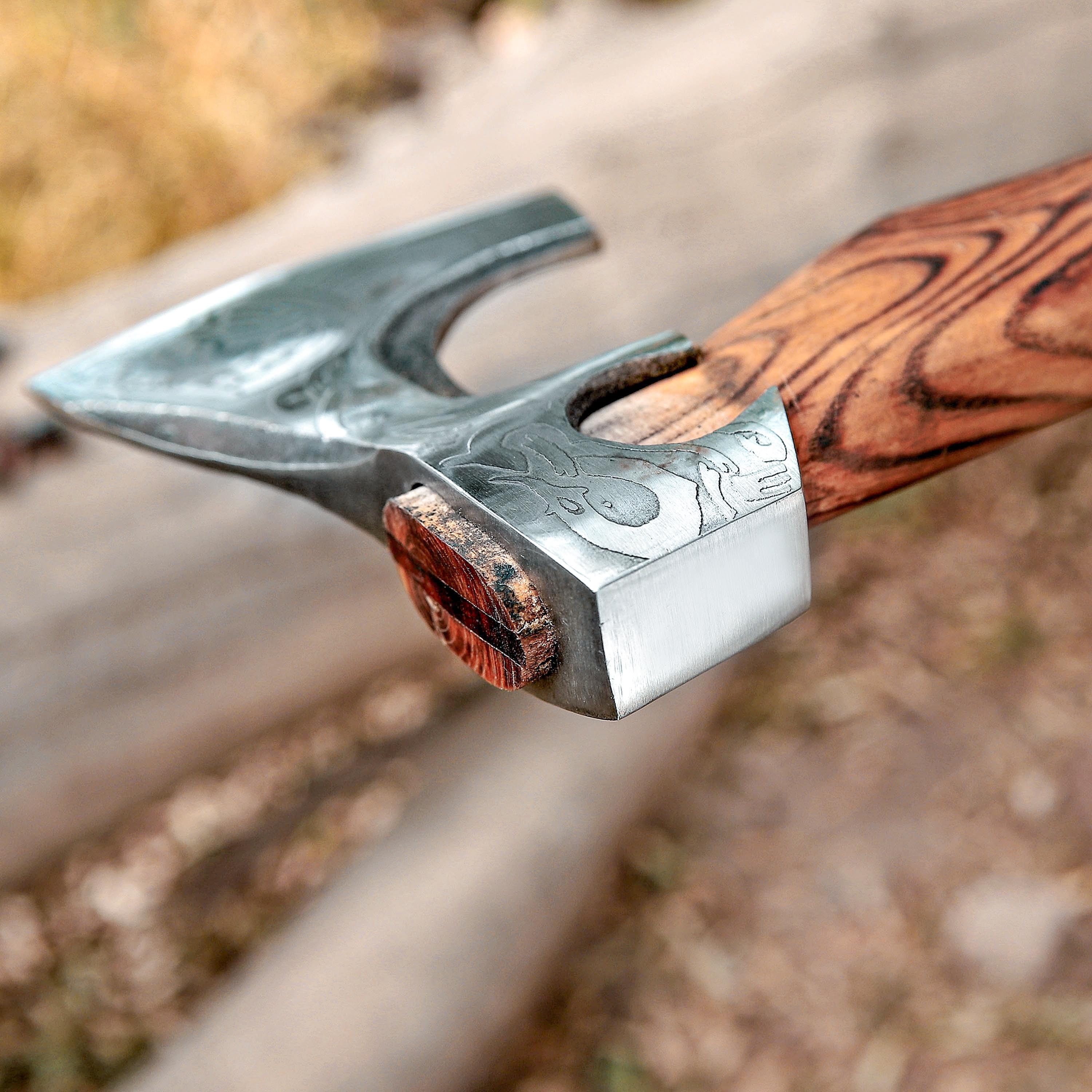 Handmade Viking Axe | Pakka Wood Handle | Custom Axe | Throwing Axe | Battle Axe | Hunting Axe | Christmas Gift Box | Gift For Him