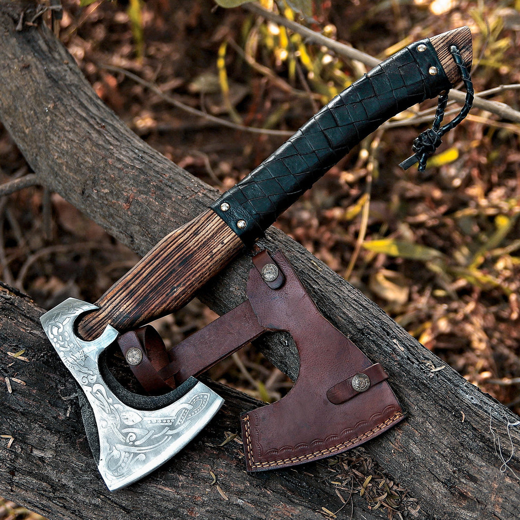 Handmade Viking Axe With Pakka Wood Handle, Battle Axe, Bronze Axes, Christmas Gift Box, Throwing Axe, Custom Axe, Gift For Him