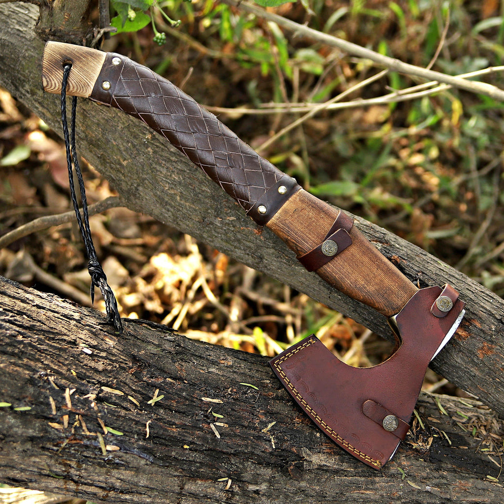 Handmade Viking Axe Pakka Wood Handle Battle Axe Custom Axe Engraved Camping Axe Throwing Axe Hunting Axe Christmas Gift Box Gift For Him