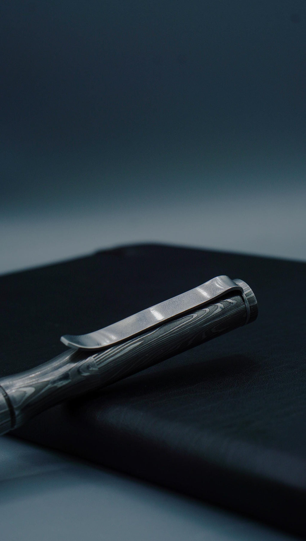 Exquisite Handmade Damascus Steel Ballpoint Pen, Hand Forged Steel Ballpoint With Pocket Clipper, Best Employee Gift, Graduation gift
