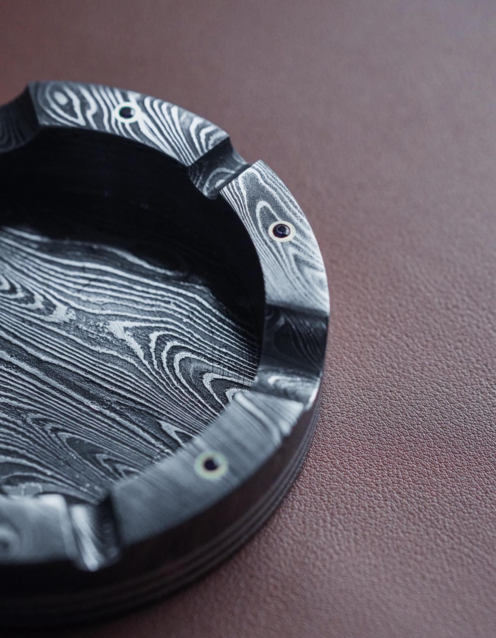Handmade Damascus Ashtray Cigar Ash Tray Cigarette Ash Collector Accessories Pipe Rests Ashtray Unique Vintage Ash Tray Personalized Gift