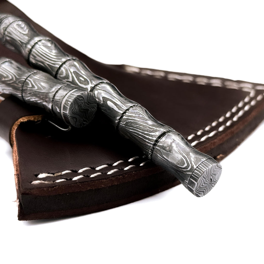 Handmade Damascus Pen, Hand Forged Damascus Steel Ballpoint with Screw Cap Unique Writing Piece Handmade Metal Pen Personalized Pen Gift