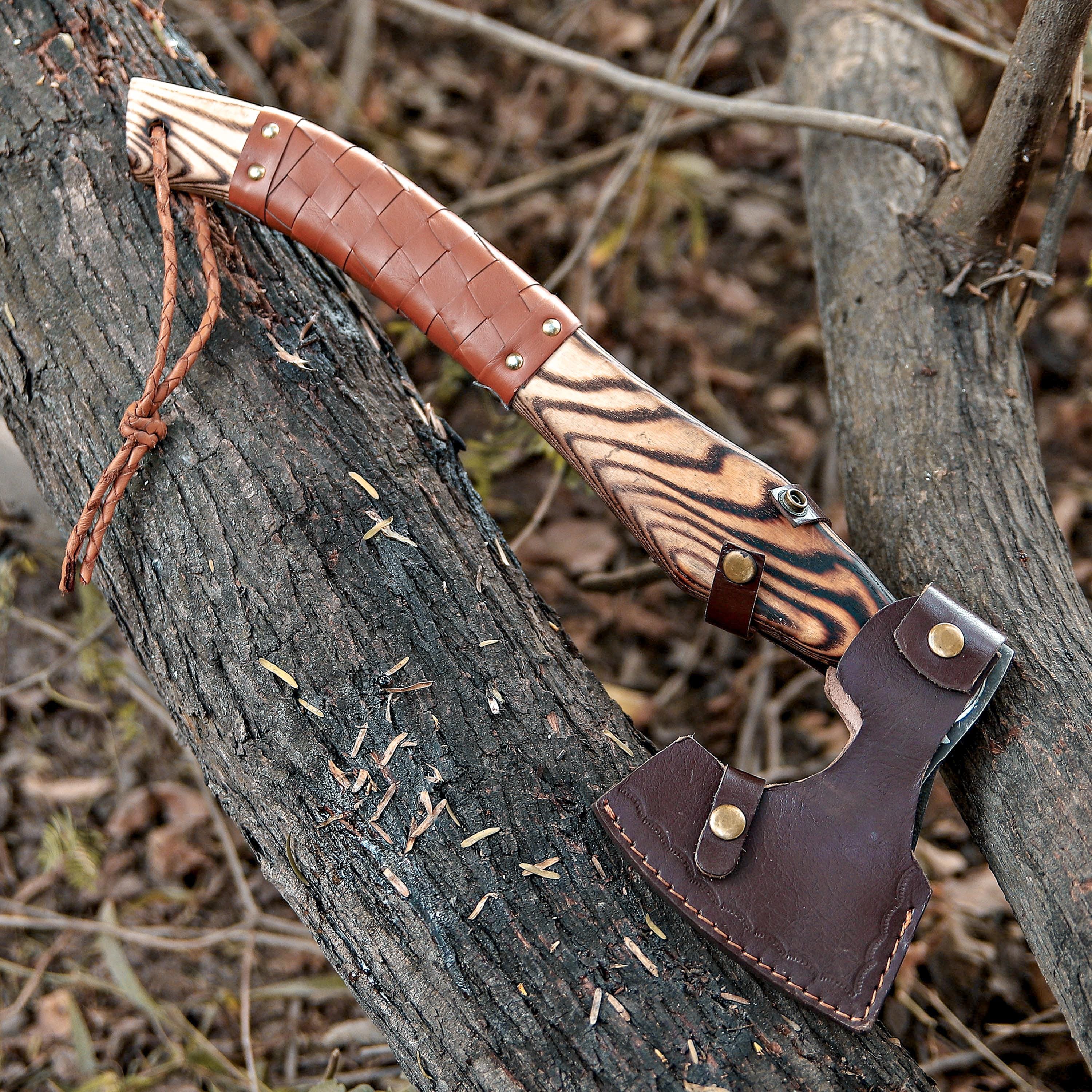 Premium Viking Axe Handmade With Pakka Wood Handle | Throwing Axe | Custom Axe | Battle Axe | Bronze Axes | Christmas Gift Box |Gift For Him