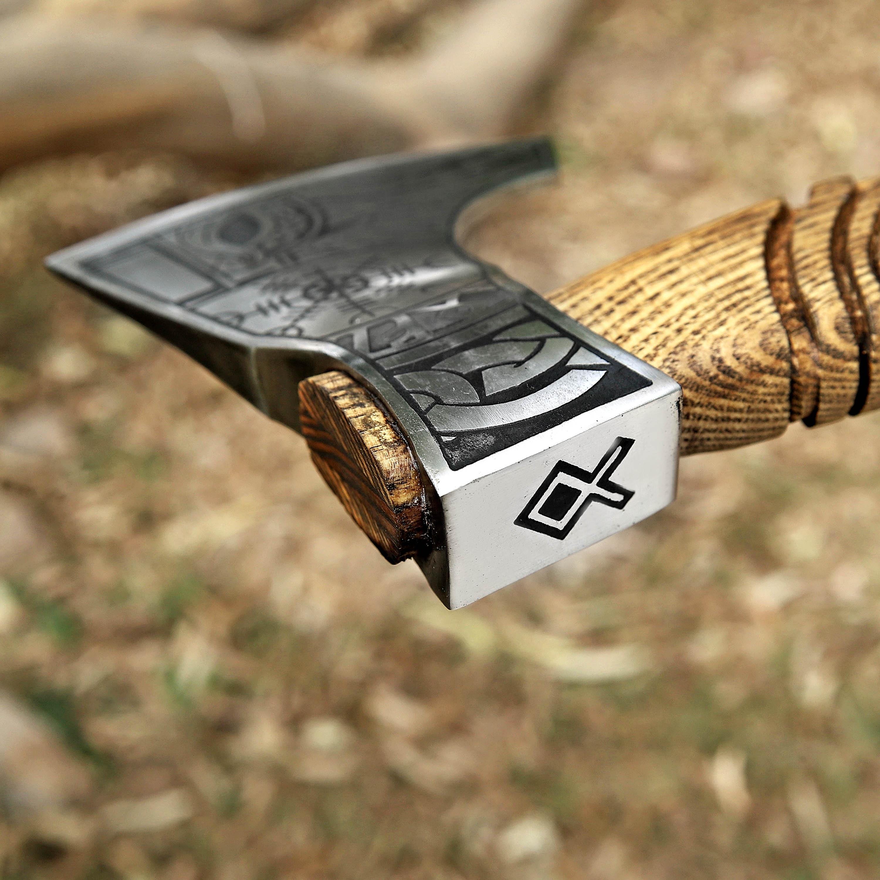 Vintage Handmade Viking Axe With Pakka Wood Handle Battle Axe Throwing Axe Custom Axe Bronze Axes Christmas Gift Box Gift For Him