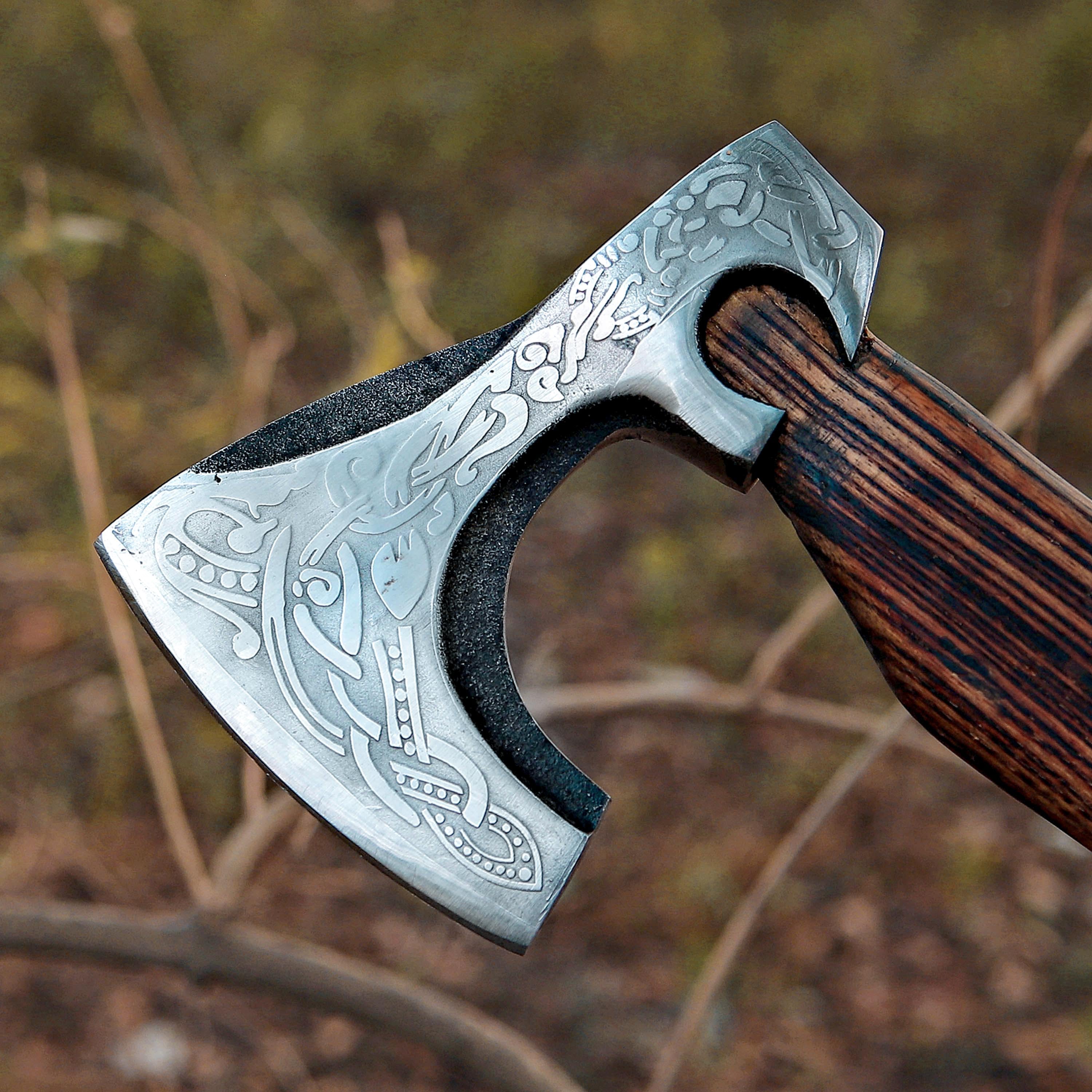 Handmade Viking Axe With Pakka Wood Handle, Battle Axe, Bronze Axes, Christmas Gift Box, Throwing Axe, Custom Axe, Gift For Him