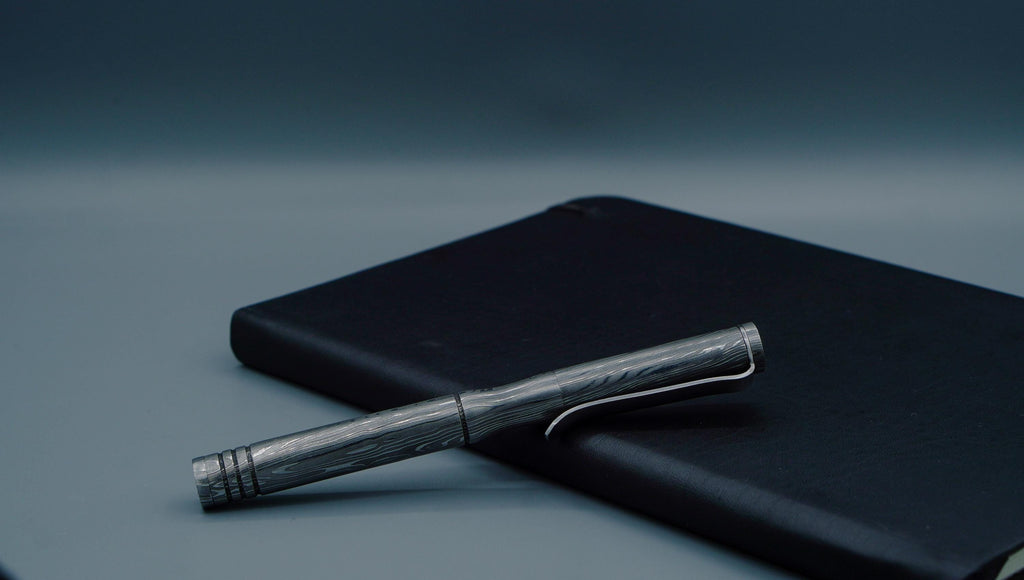 Exquisite Handmade Damascus Steel Ballpoint Pen, Hand Forged Steel Ballpoint With Pocket Clipper, Best Employee Gift, Graduation gift